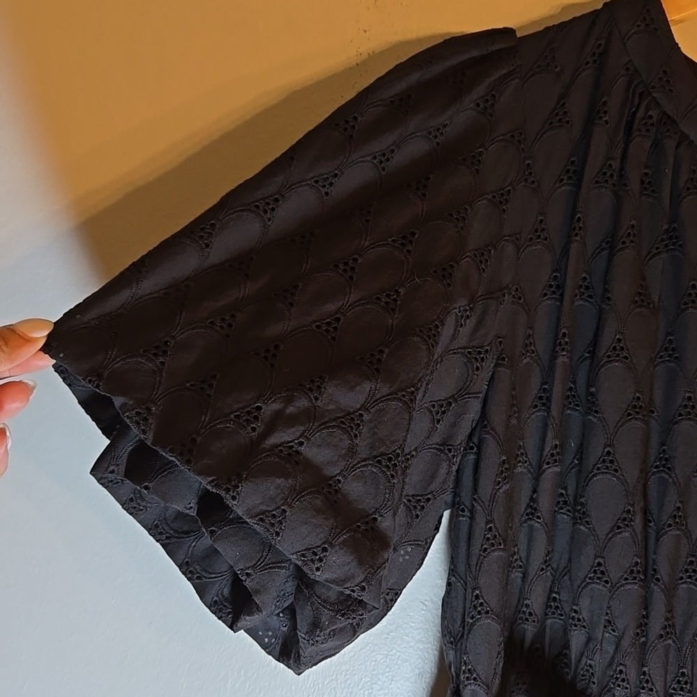 Diane Von Furstenberg Polina Belted Eyelet Short Puff Sleeved Midi Dress NWOT - Picture 6 of 16